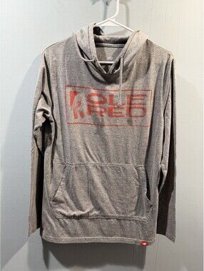 Mens Sportiqe Hoodie T Shirt Size Medium Gray